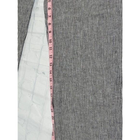 Talbots Gray and White Pinstripe Trousers pants women’s size m chambray linen - Picture 11 of 16